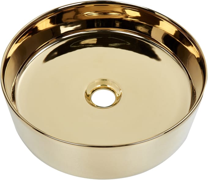TEBAR - Wastafel - Goud - 40 x 40 cm - Keramiek