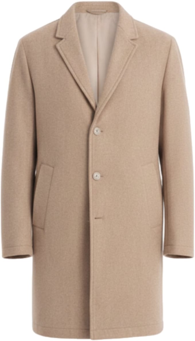 OMBRE Jas - Lange Mouw - Knopen - Gemeleerd Beige XL