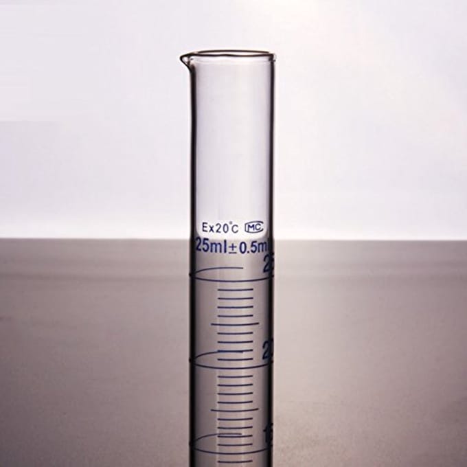 Borosilicaat Glas Meten Cilinder 25ml voor Laboratorium Gebruik