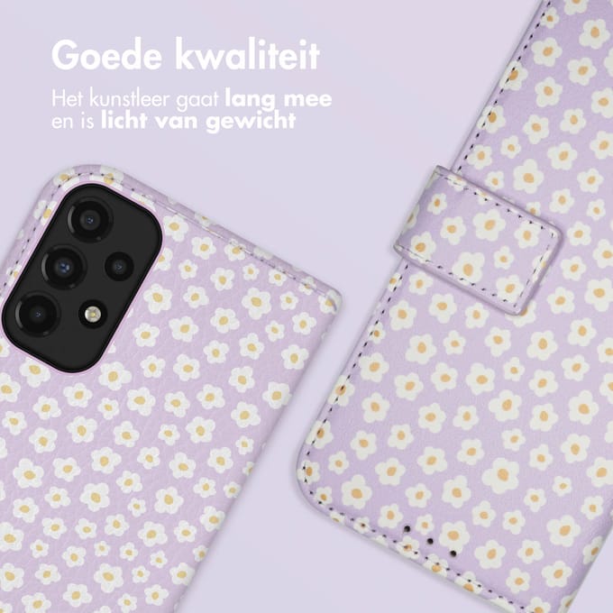 imoshion Hoesje - Geschikt voor Samsung Galaxy A33 - Design Bookcase smartphone - White Daisy