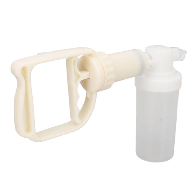 Pompe d'aspiration manuelle portative transparente pour la respiration white