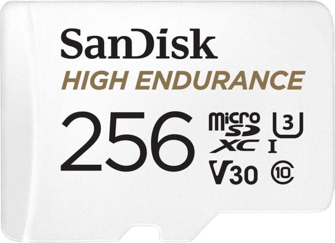 SANDISK High Endurance microSD/SD - 100MB/s - 256GB