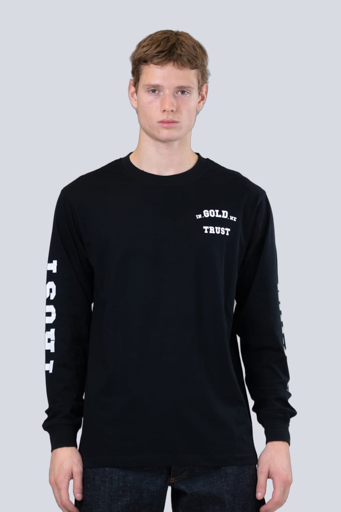 In Gold We Trust The Classic Black Größe: M | Longsleeves Outlet | Unisex | Schwarz