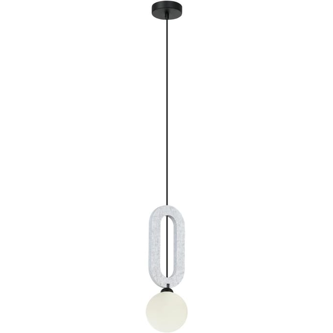 MASSO Grijze Hanglamp met Vilt - Modern Design G9