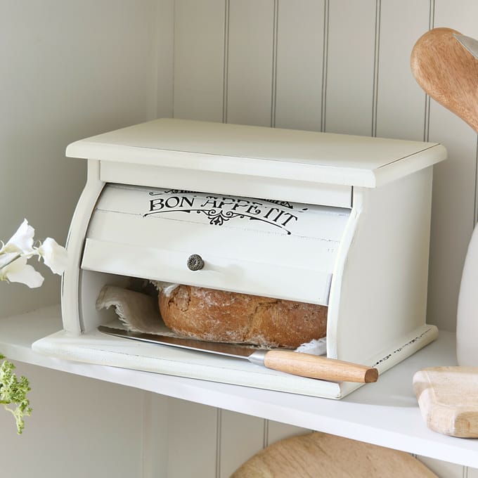 LOBERON Broodtrommel Bon Appetit antiekwit