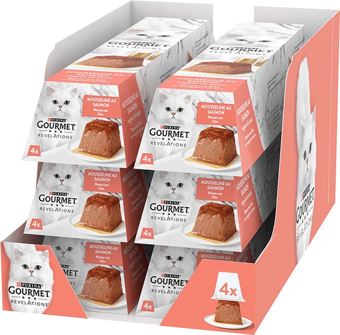 6x Gourmet Revelations - Mousse Zalm - Kattenvoer - 4x57g