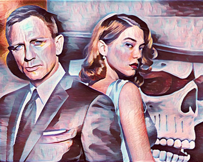 James Bond - Daniel Craig - Lea Seydoux - Canvas - 70 x 100 cm