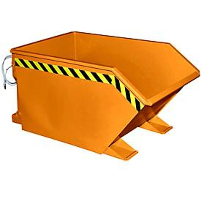 Kiepbak type GU, 500 liter, oranje