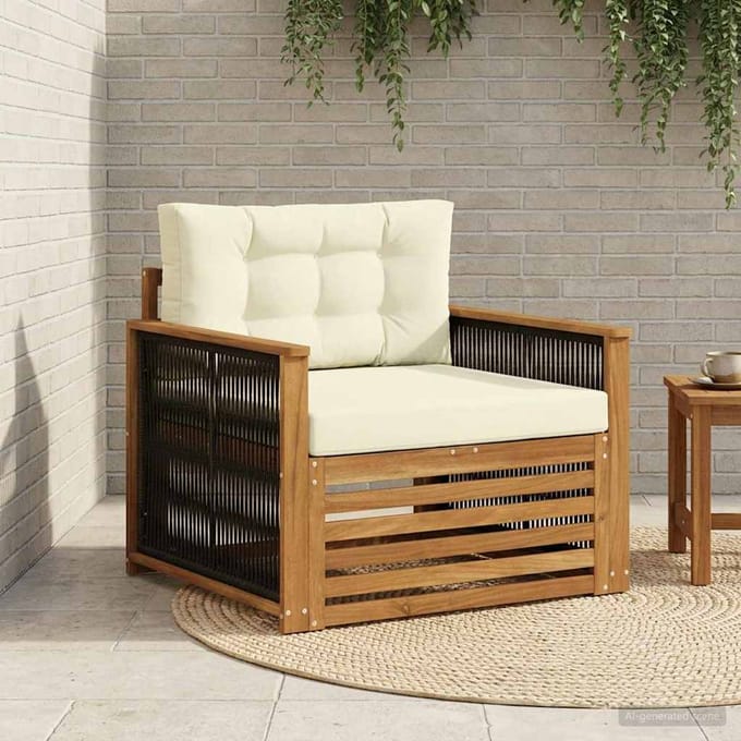 vidaXL - Buiten - Midden - Sofa - Naturel