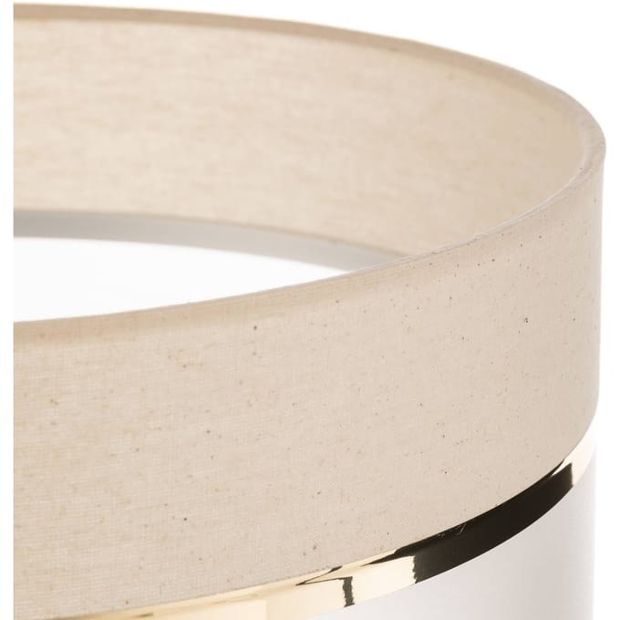 HELAM Lampenkap Helen E27 Ø35/hoogte20cm ecru/goud