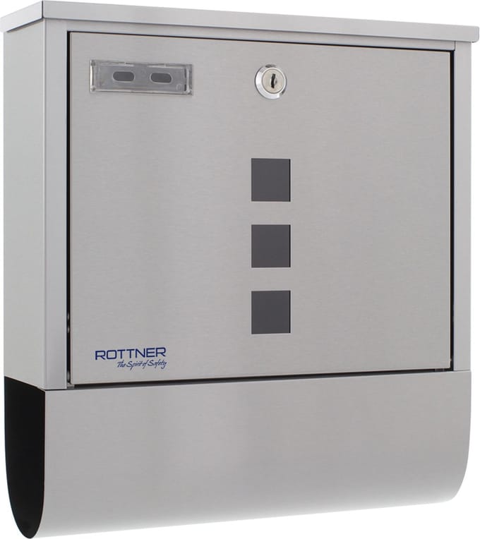Rottner Brievenbus Costa RVS - 30,5x33,5x10cm
