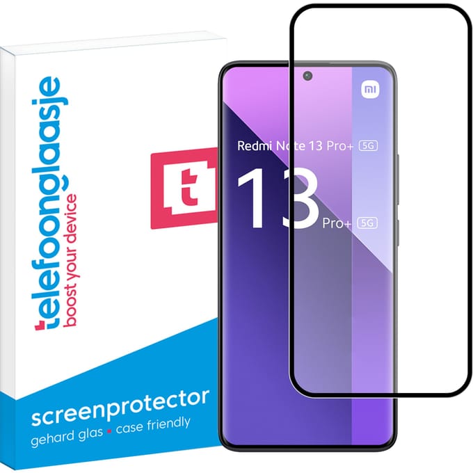 Xiaomi Redmi Note 13 Pro Plus 5G screenprotector Edge to Edge
