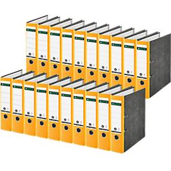 LEITZ® ordner 1080, A4, rugbreedte 80 mm, 20 stuks, geel