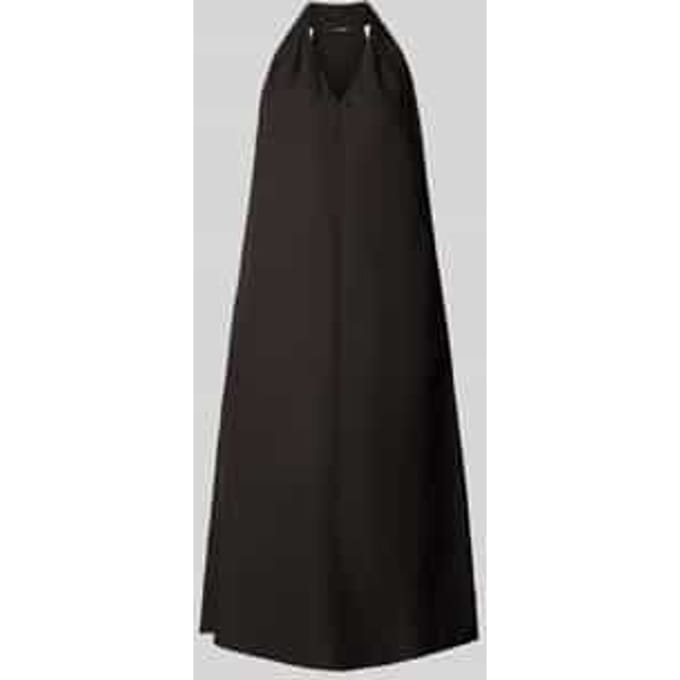 midi-jurk van viscosemix met halter model 'Qudia'