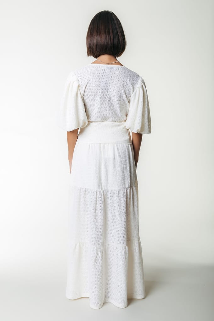 Colourful Rebel Dewi Knitted Structure Smock Maxi Skirt Off White Taglia: S | Maxi gonne Outlet | Donna | Bianco