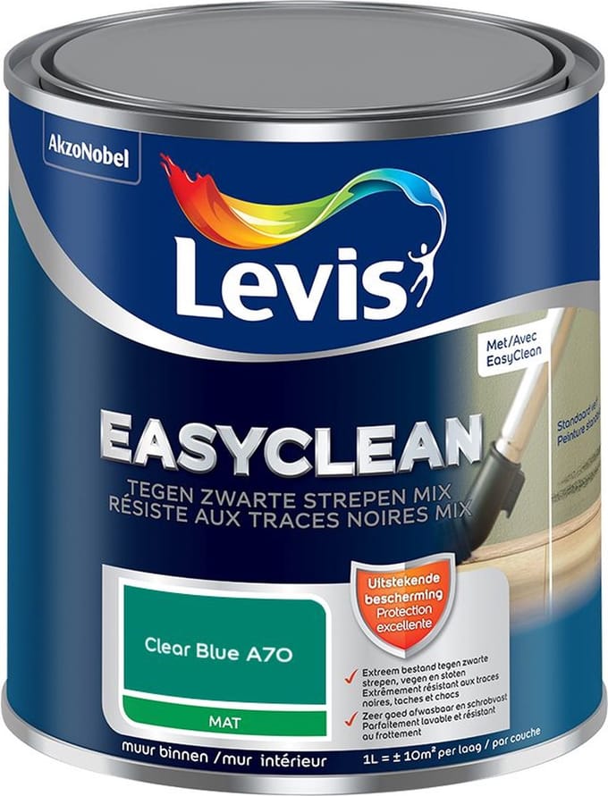 Levis - Easyclean Tegen Zwarte Strepen Mix - Clear Blue A70 - Mengverf - 1 L
