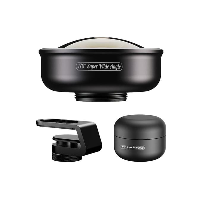 APEXEL APL-HD5SW 170 graden supergroothoeklens voor dubbele lens / enkele lens gray