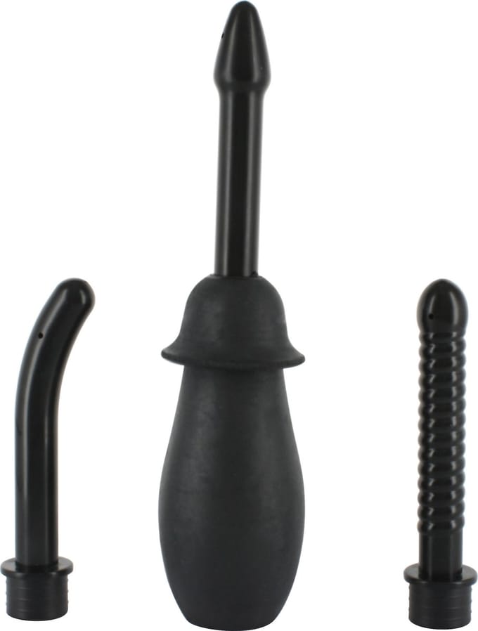 Seven Creations - Anale Douche - Kit Met 3 Opzetstukken - Zwart