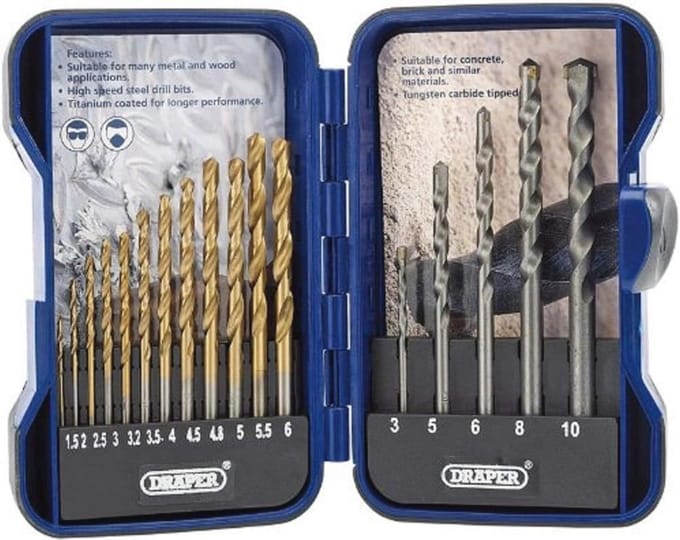 Gecombineerde HSS en Metselwerk Boor Set - 17 Stuks