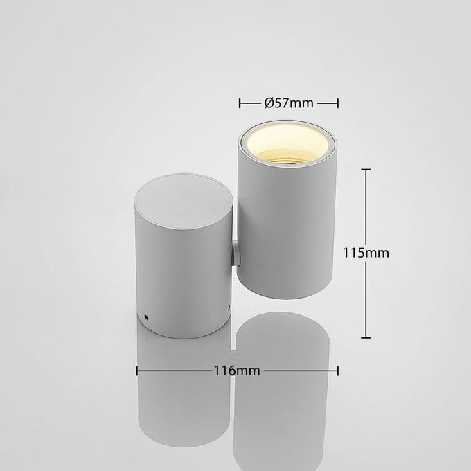 Arcchio - plafondlamp - 1licht - Aluminium, metaal - H: 11.5 cm - GU10 - wit
