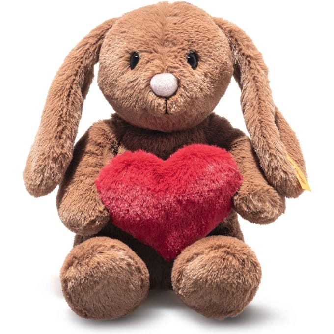 Steiff knuffel konijn Hoppie Love 16 cm bruin