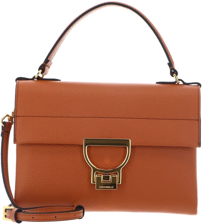 COCCINELLE Leren handtas schoudertas Arlettis Handbag Crab Lichtbruin