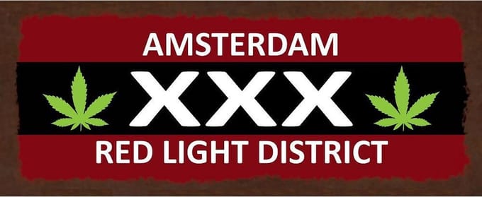 Wandbord / Deurbord - Amsterdam Red Light District - Wallen