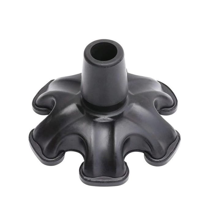 NOUVEAU Embout de canne de marche à 6 pieds Léger Axe 3/4 pouce Bâton de marche Pied en caoutchouc black