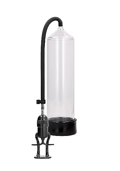 Pumped Deluxe Beginners Penis Pomp met Trekkergrip Inclusief Siliconen Penisring - 30 cm - Zwart