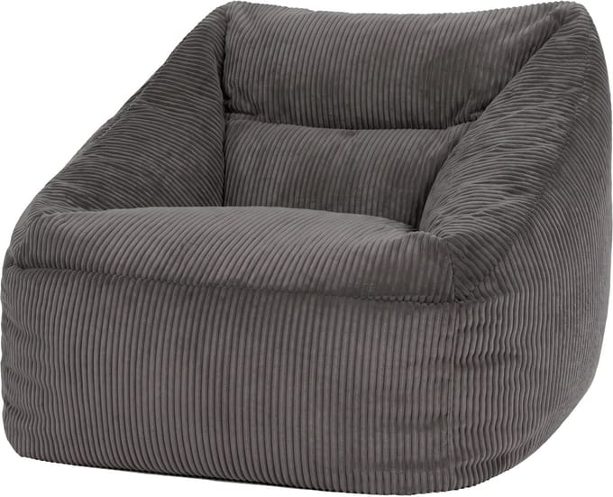 icon - Natalia XL Zitzak Fauteuil - Ribfluweel - Houtskool