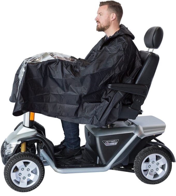 Zorgtrader - Scootmobiel regenponcho - Zwart