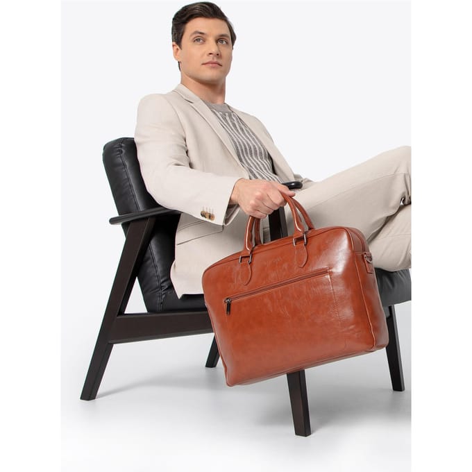 Wittchen Laptoptassen 16" Lege Look Bruin - Stijlvol en Praktisch
