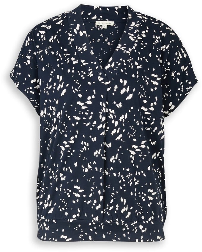 Tom Tailor - T-shirt met patroon - Maat M - navy dot