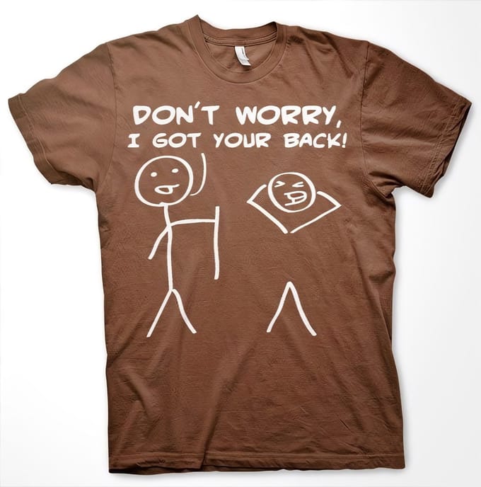 Hybris Don't Worry, I Got Your Back! T-shirt bruin