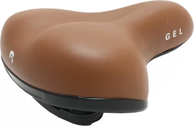 Selle comfort Zadel fiets + Leder handvatten Falkx 125 mm Classy Combo