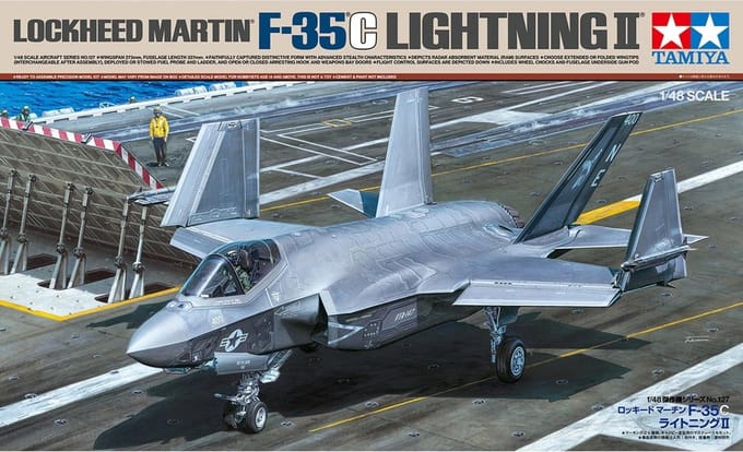 Tamiya Modelbouwpakket Militaire voertuigen - 61127 Lockheed Martin F-35C Lightning II - Straaljager Plastic - 1:48 - Modelbouw