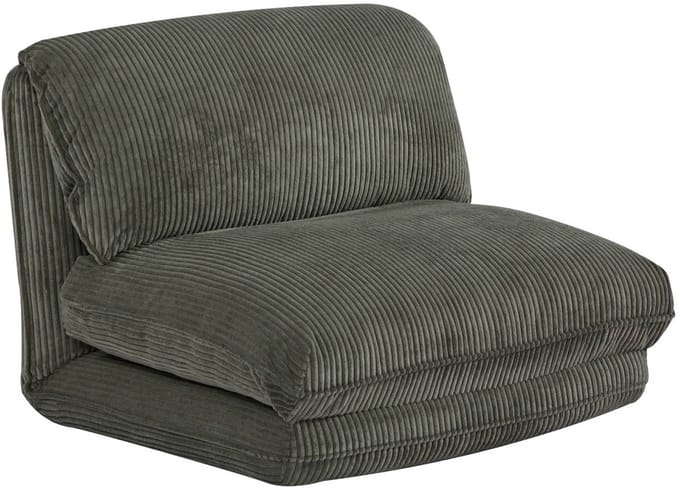 sweeek - Slaapfauteuil 1 persoons loungestoel corduroy - cosy