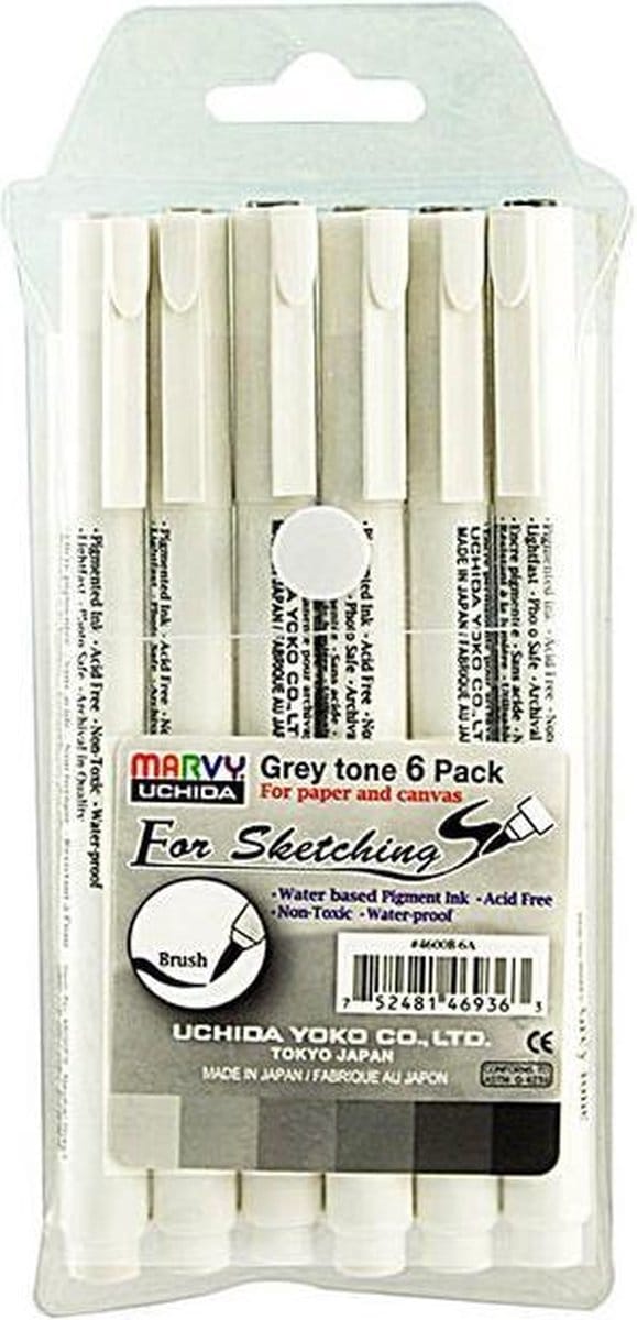 SPREE Technical Pen for Drawing Grey Tone Set