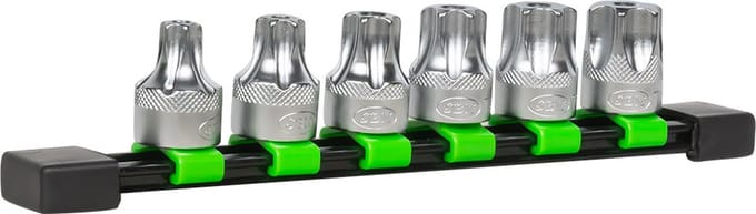 JBM Tools | SET VAN VERZEGELDE TORX-BITS MET EEN UITSPARING 1/2". 6-DELIG