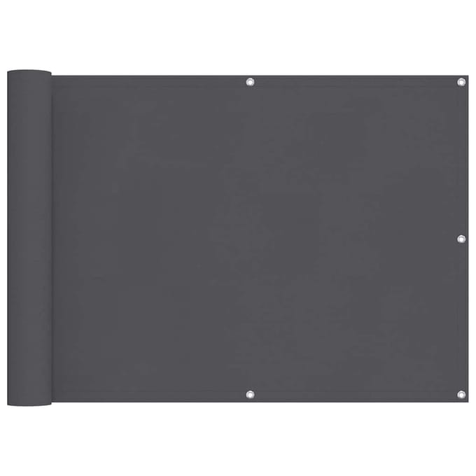 vidaXL - Balkonscherm - Oxford - textiel - 75x400 - cm - antraciet