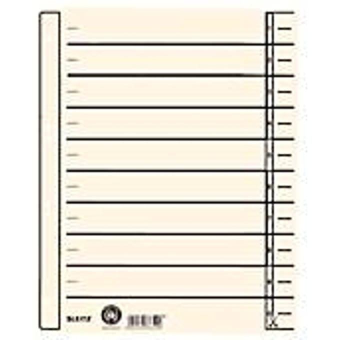 LEITZ® Scheidingsblad 1657, A4, met belijning, 100 stuks