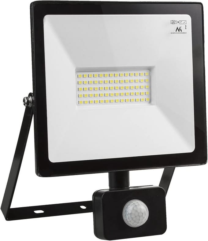 LED Buiten Schijnwerper met PIR Bewegingssensor 50W 4000 Lumen - Spatwaterdicht IP44 Neutraal Wit
