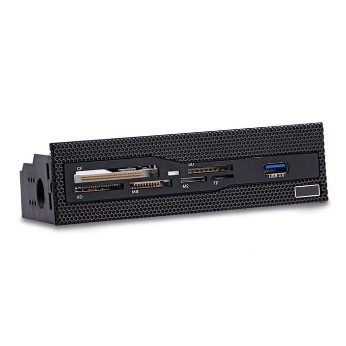 Sunshine-tipway STW 5,25  interne kaartlezer Media multifunctioneel dashboard PC Voorpaneel USB 3.0 Ondersteuning CF XD MS M2 TF gray