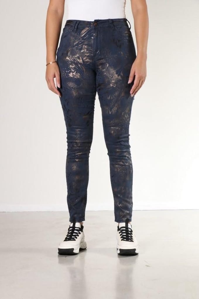 New Star Maine navy foil print broek L31 - 28