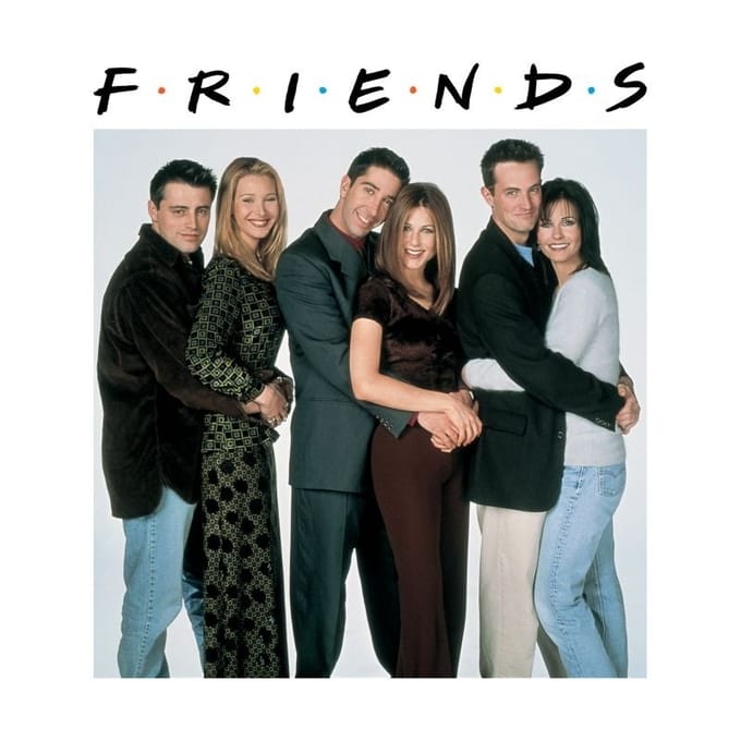 Friends Group Shot t-shirt - Wit - 5XL