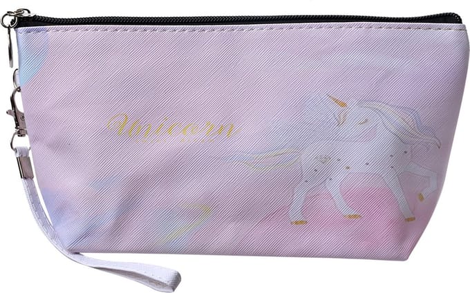 Juleeze Toilettas Dames 23x13 cm Roze Polyester Eenhoorn