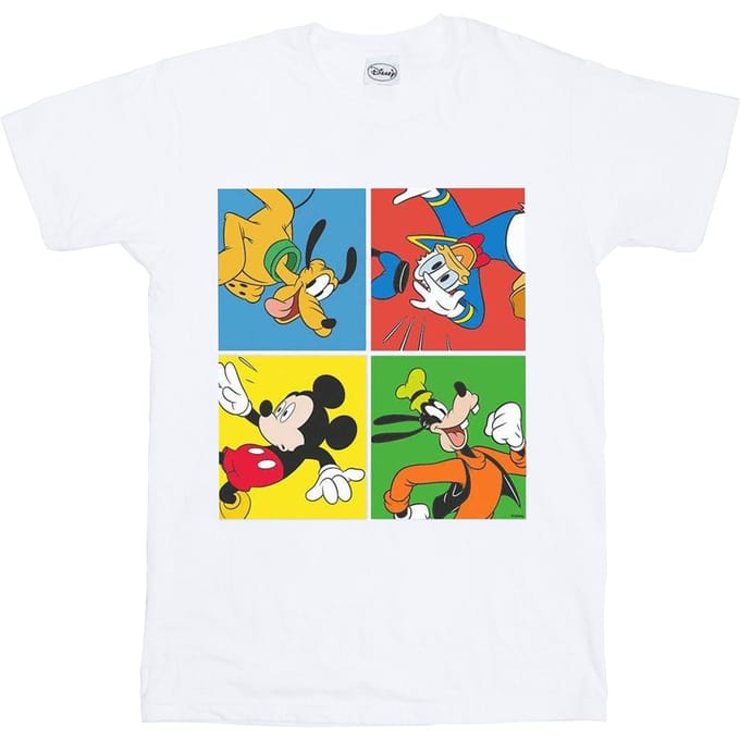 Disney Heren Mickey Mouse Friends T-Shirt (Wit)