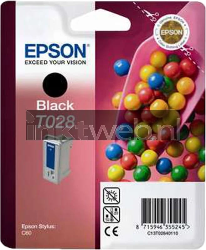 Epson T028 zwart (Origineel)