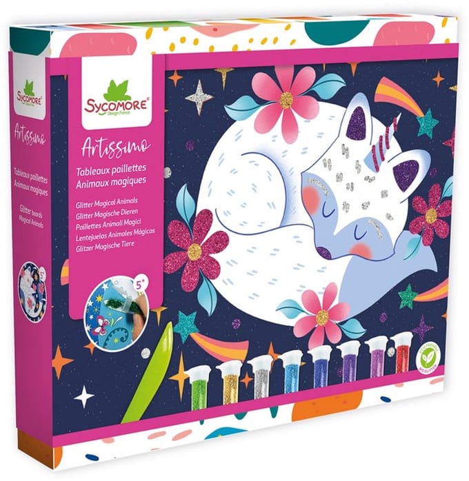 Sycomore knutselset glitterdieren creatief speelgoed 7 jaar+.