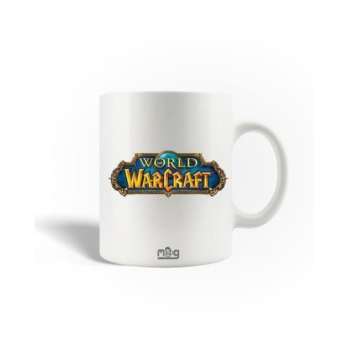 Mug en Céramique - World of Warcraft - Logo - 30cl - Compatible Lave-Vaisselle - Blanc